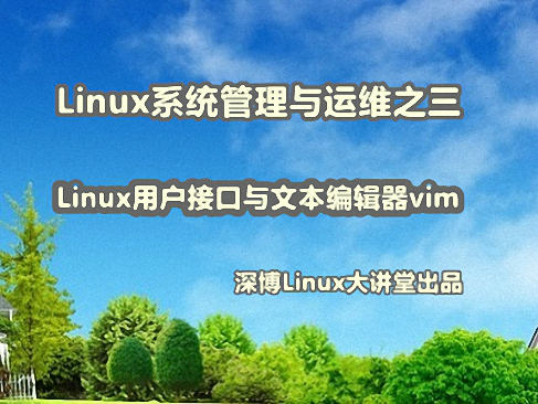 Linux用户接口与文本编辑器Vim视频课程