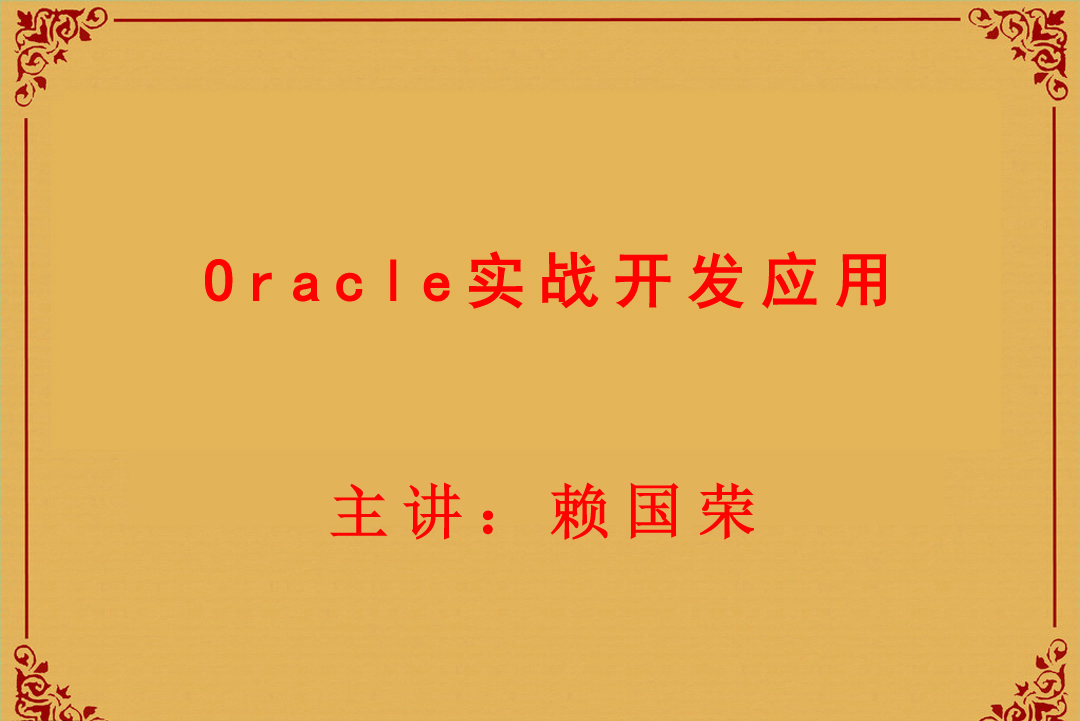 企业级Oracle数据库实战开发应用视频课程