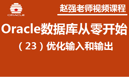 赵渝强老师：Oracle数据库（23）：优化输入和输出视频课程