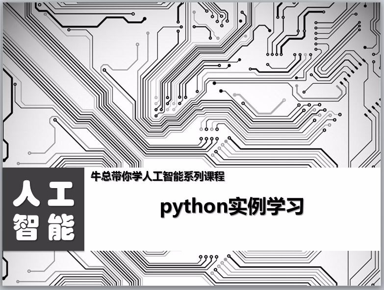 人工智能开发语言之python实例学习天天练视频课程
