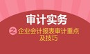 审计实务之企业会计报表审计的重点内容及技巧视频教程