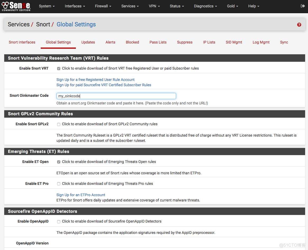 pfSense 配置Snort（包含OpenApp ID）_pfsense Snort_02