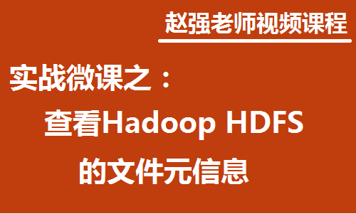 赵强老师：实战微课—5分钟教你学习如何查看Hadoop HDFS的文件元信息