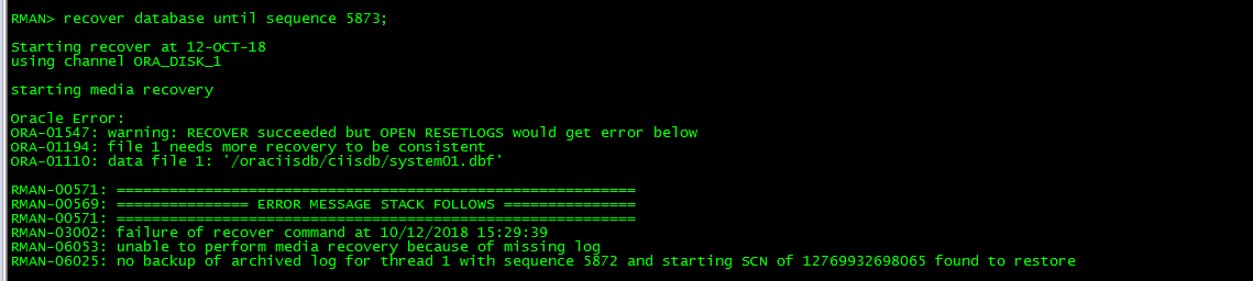 rman recovery恢复RMAN-03002 RMAN-06053 RMAN-06025解决_RMAN