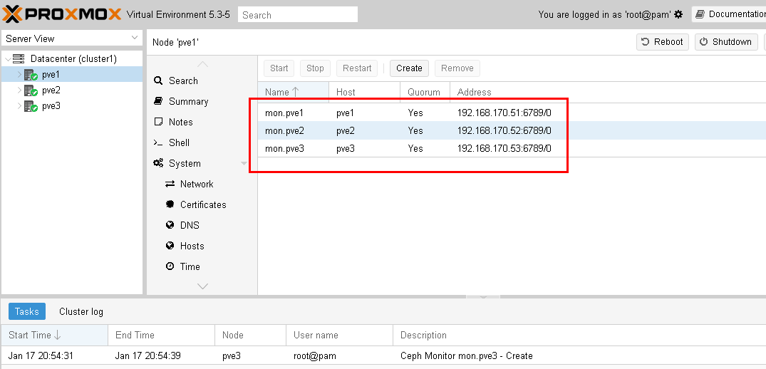 ProxmoxVE 之 5.3集群安装及使用ceph_ProxmoxVE_05