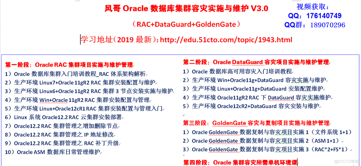 Oracle数据库教程（RAC+DataGuard+GoldenGate）集群容灾实施与维护V3.0_oracle视频教程_04