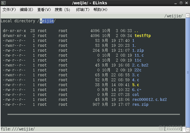 Linux基础命令---elinks文本浏览器_elinks_02