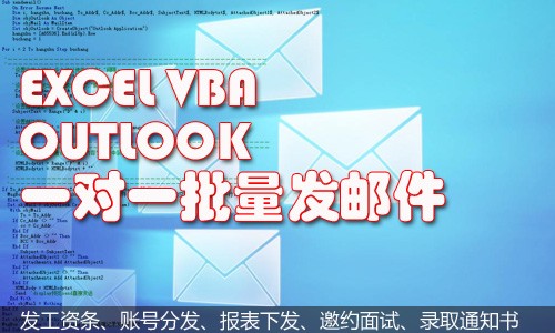 EXCEL VBA与OUTLOOK实现一对一批量发邮件