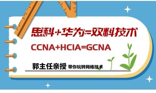 【郭主任双料网络技术】思科CCNA+华为HCIA=学网络一个GCNA就够了