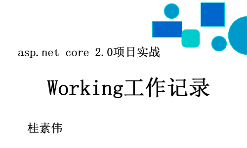 ASP.net core 2.0项目实战视频课程：Working