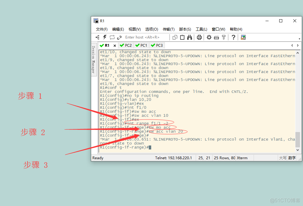 GNS3模拟Cisco（思科）实现静态vlan功能_GNS3_13