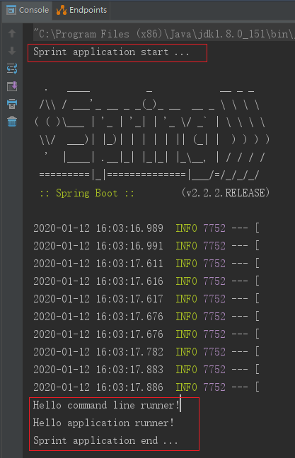 Spring项目启动时，ApplicationRunner和CommandLineRunner的用法_初始化_05