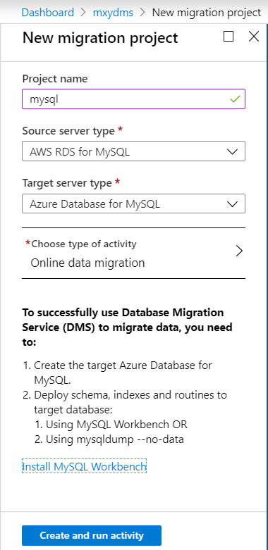 使用DMS迁移AWS RDS MySQL到Azure Database for MySQL_数据_09