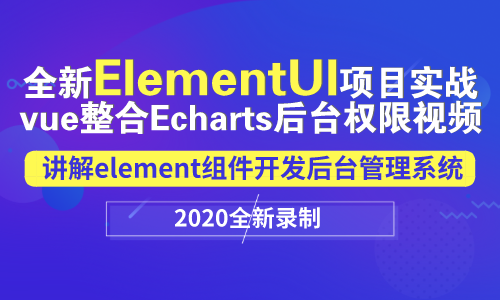 2020年全新elementUI项目实战整合Echarts后台权限视频教程之权限管理