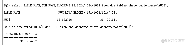 system01.dbf文件过大——SYSTEM表空间AUD$使用空间过大问题处理_system01.dbf文件过大_02