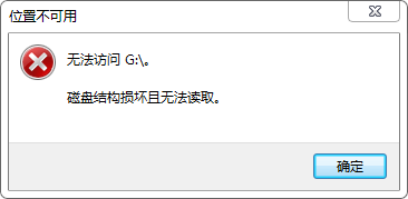 无法访问移动硬盘提示磁盘结构损坏且无法读取的资料恢复方案