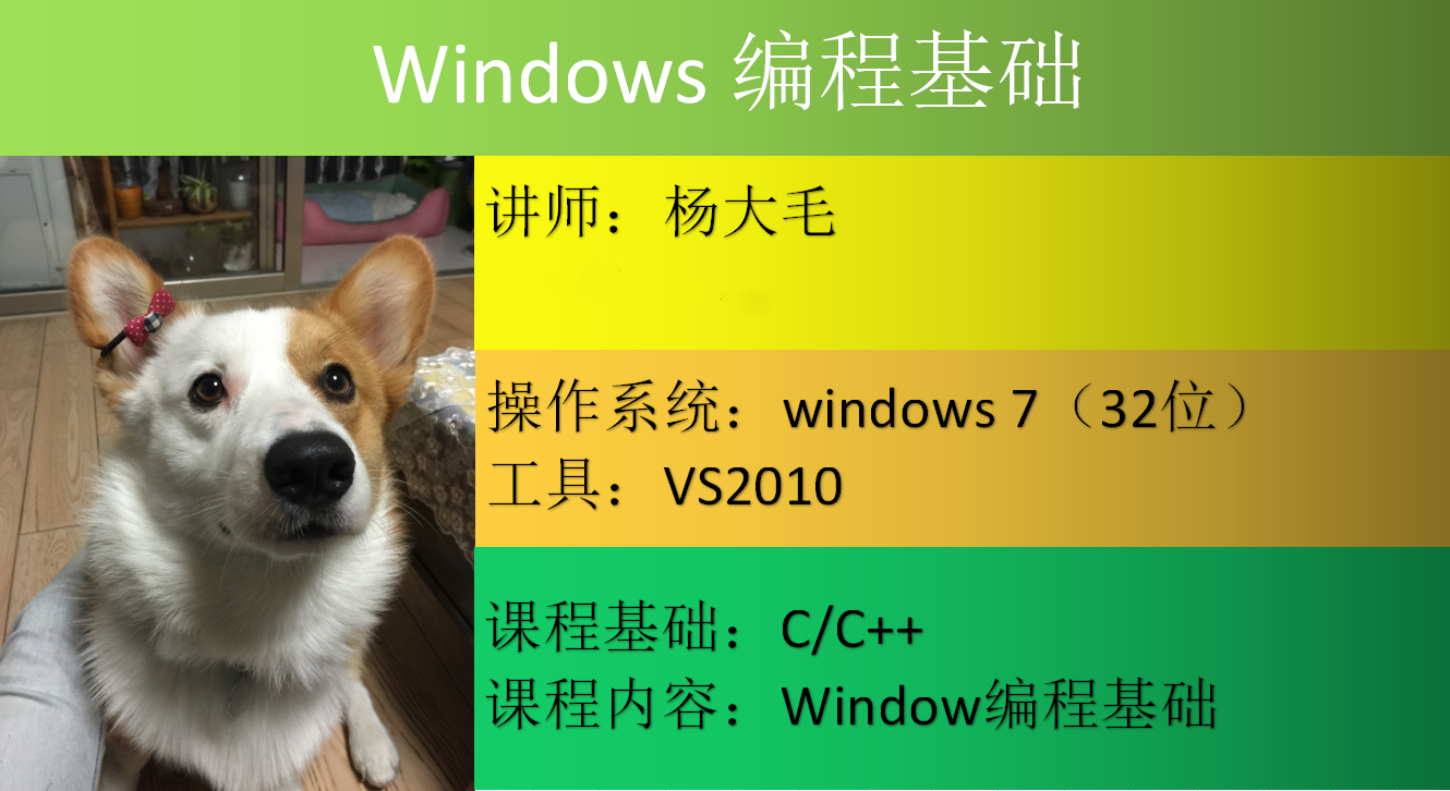Windows编程基础视频课程