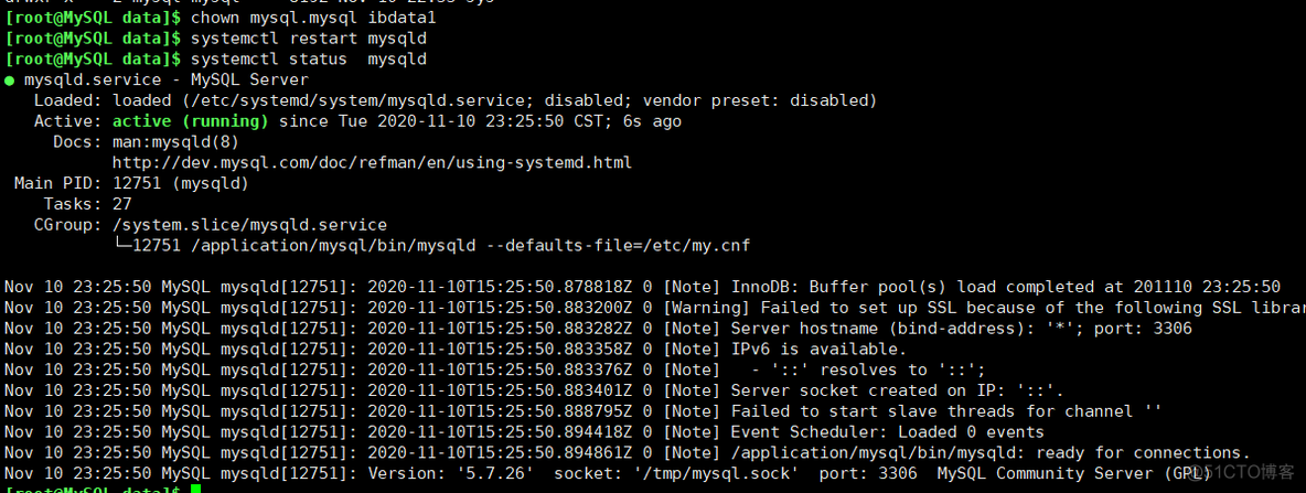 MySQl 5.7.26 学习笔记-1-安装_安装配置；修改密码；重置管理员密码_06