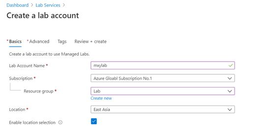 Azure Lab Service 体验_云_03