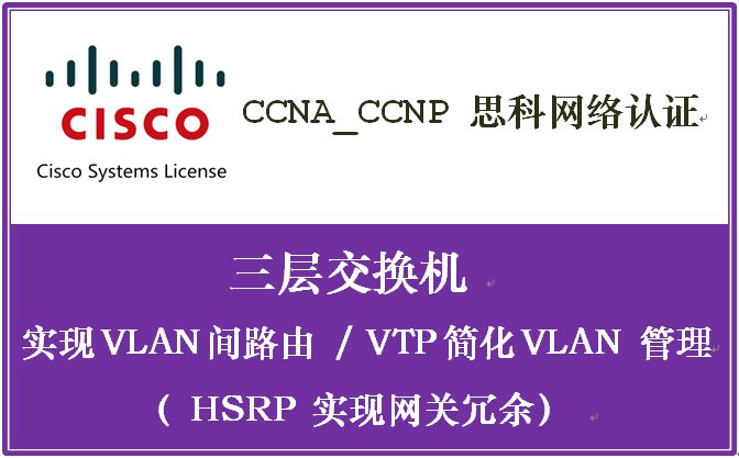CCNA_CCNP 思科网络认证 三层交换机（实现 VLAN 间路由；HSRP 实现网关冗余）