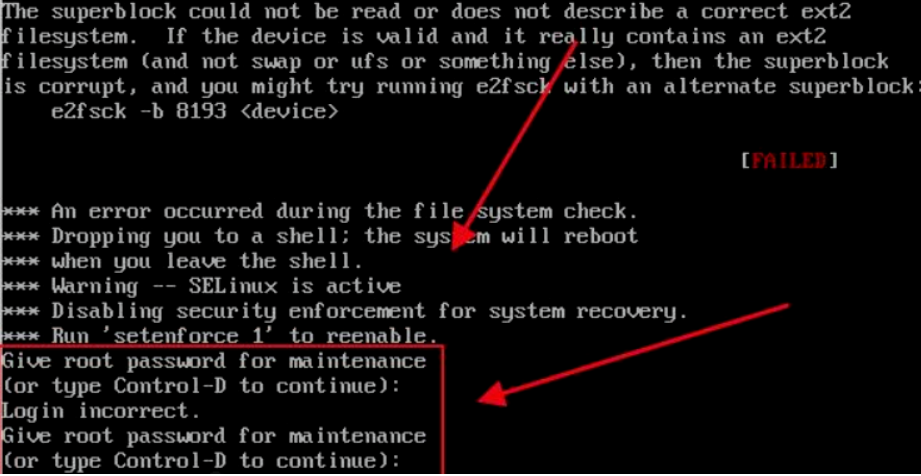 Give root password for maintenance or type control d to continue что делать