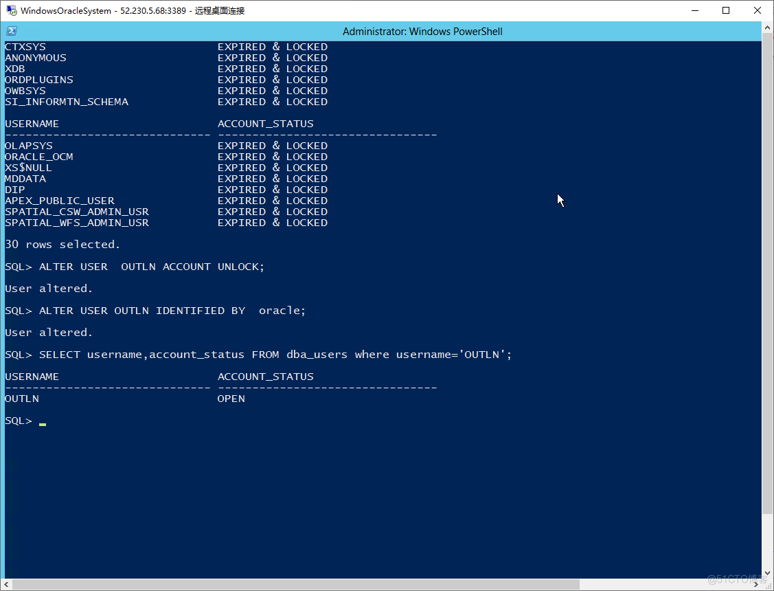 Oracle数据库基本操作  第一章_Oracle数据库解锁账账户_03