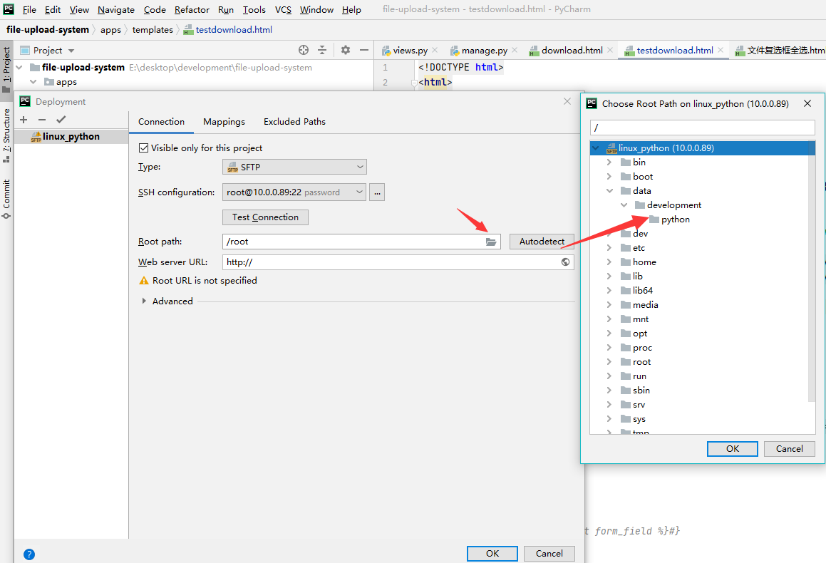  pycharm 远程开发配置_linux系统_06