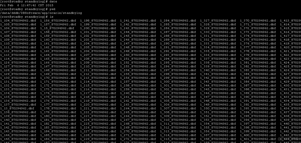 备机大地院系项目dataguard archived_log及standby_log_数据_03