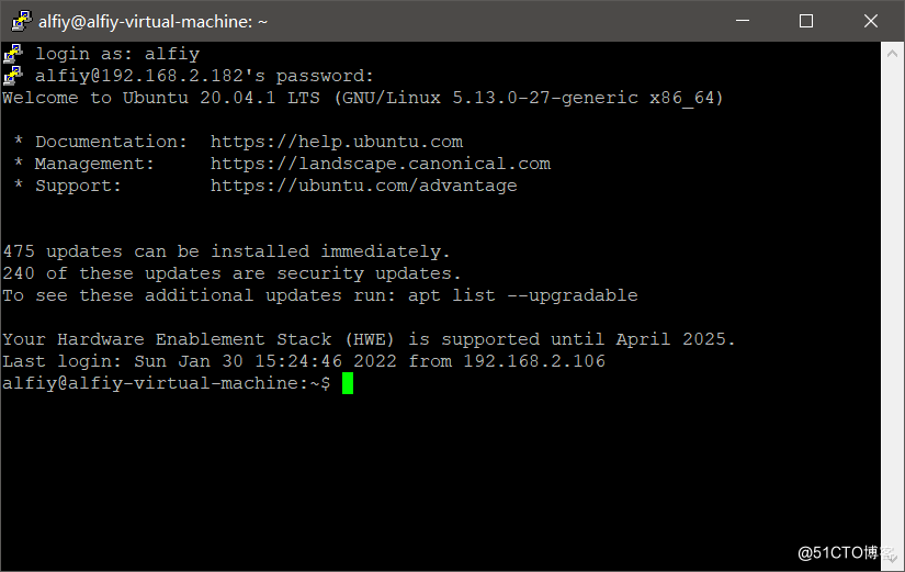 
                                            ubuntu20.04启用SSH