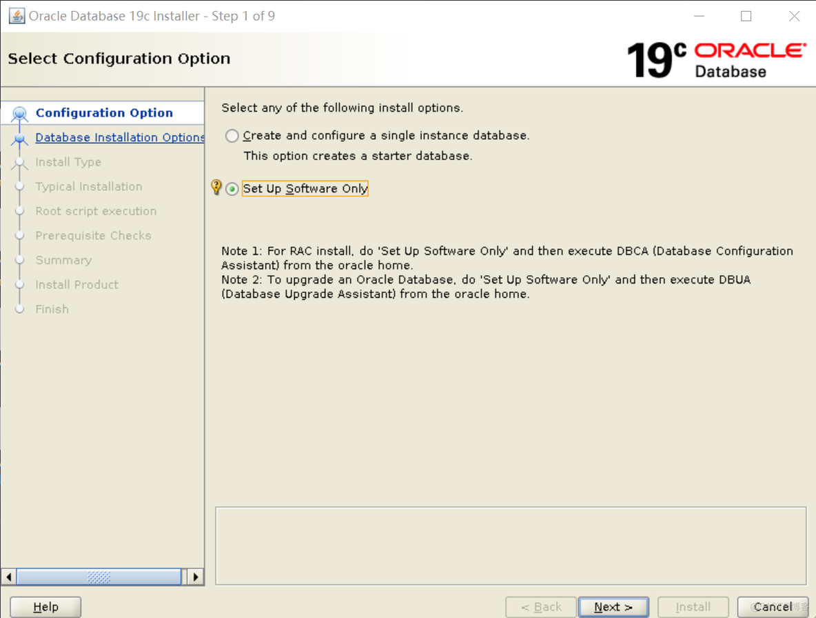 19c 单机数据库安装_oracle