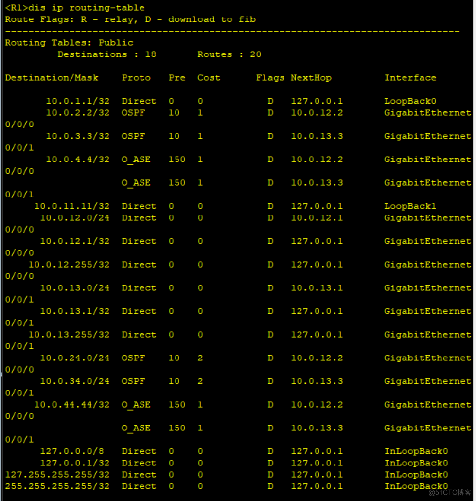 路由基础之OSPF NSSA区域_路由表_04