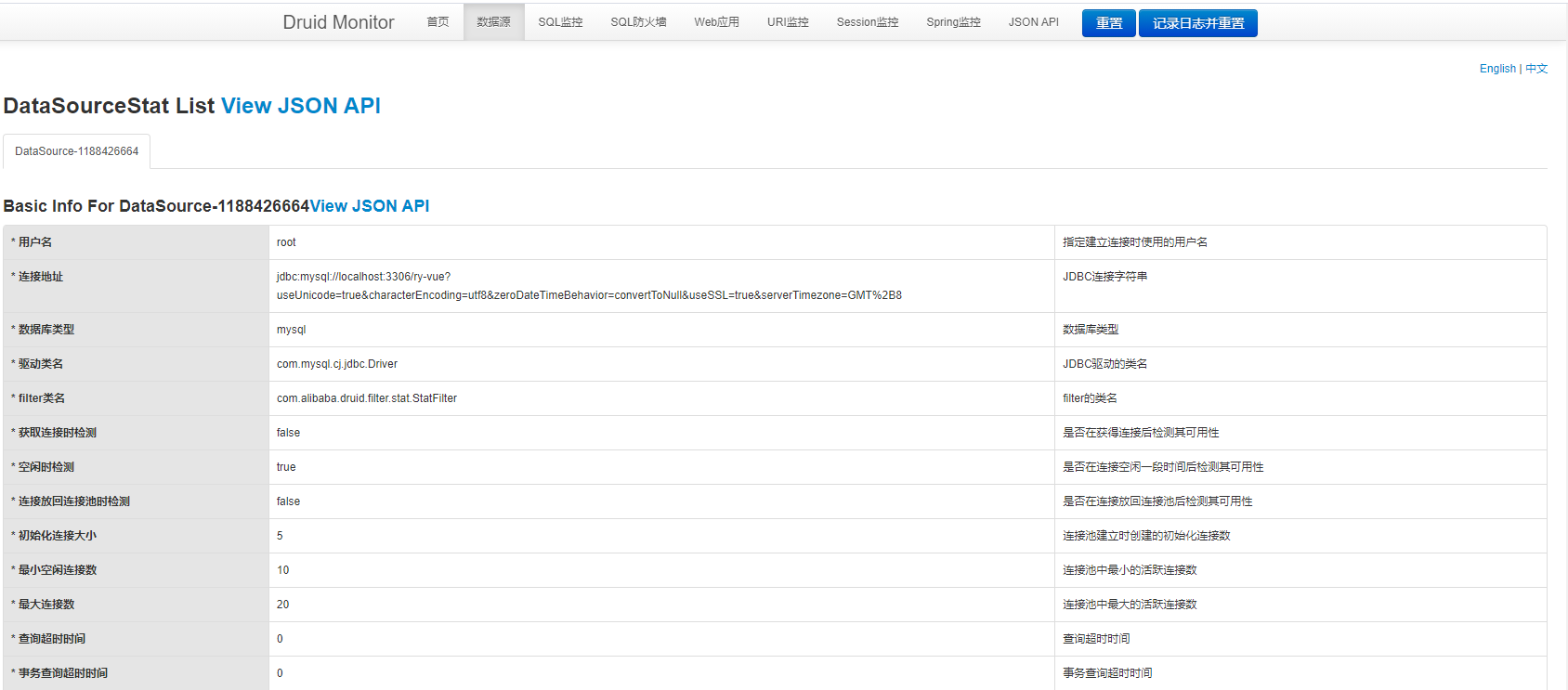 Druid监控 SQL运行情况_数据源_02