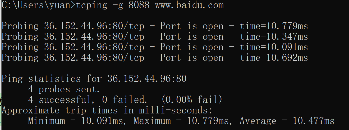 网络测试工具之tcping_网络测试工具_13