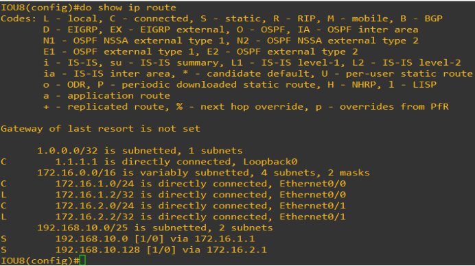 Cisco使用MSTP+VRRP＋静态路由＋子网划分＋DHCP实验案例_路由表_07