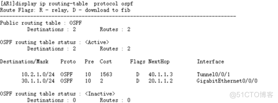 华为设备配置GRE通过OSPF实现IPv4协议互通_华为_06