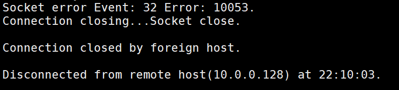 Socket connection closed by the other side how rude socket error 10053 соединение отменено