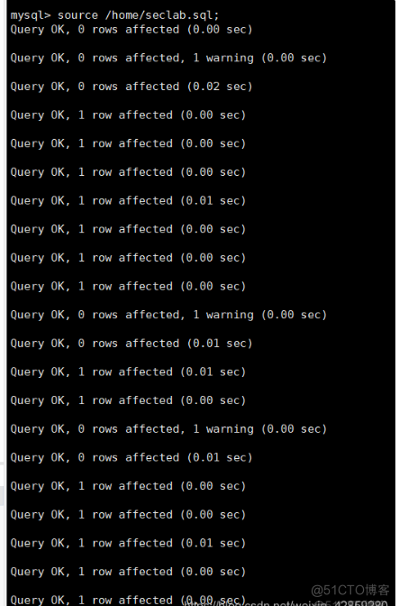 Linux下对MySQL数据库的常见操作【创建】【删除】【导入数据库】_mysql_06