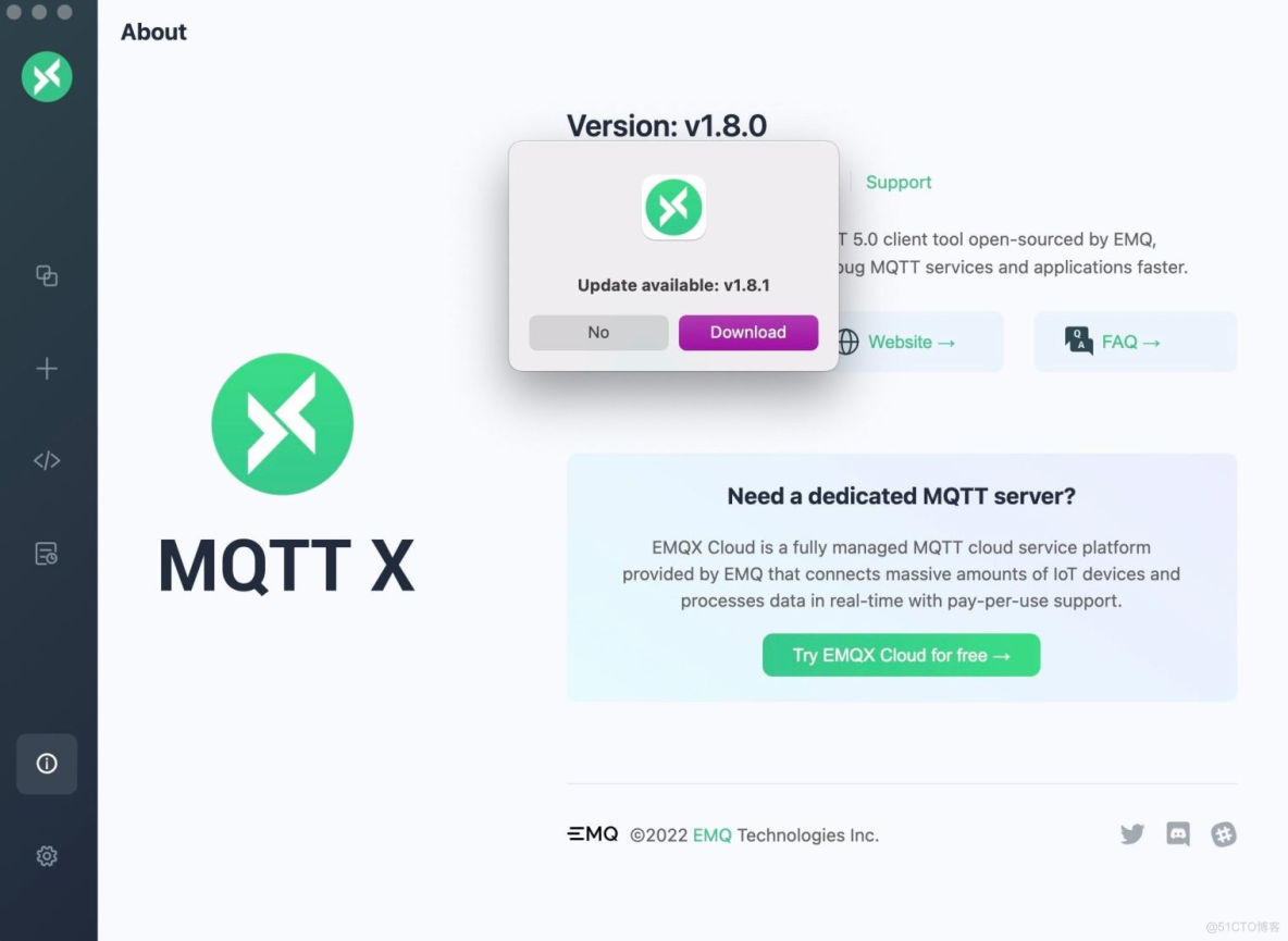 MQTT X v1.8.1版本发布：桌面端支持自动更新，MQTT X CLI支持MQTT 5.0_物联网_02