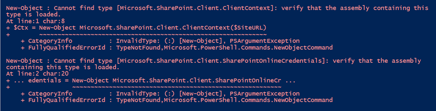 Microsoft 365 开发：执行SharePoint Online New-Object 命令异常_执行SharePoint On命令