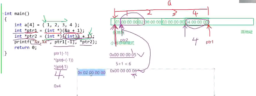 初学C语言笔记220929指针笔试题_一维数组_04