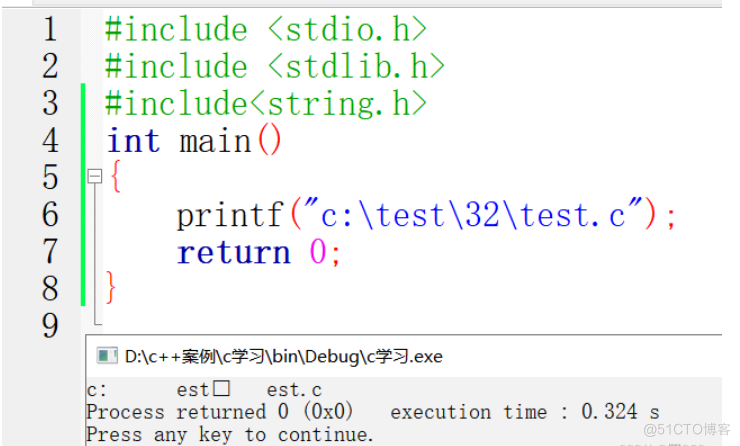 C语言中的字符串、转义字符、注释_#include_04