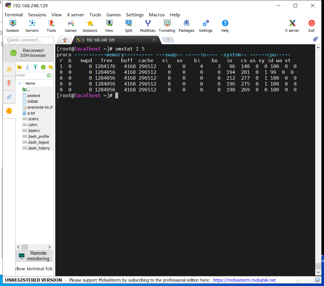 vmstat工具_动态显示_02