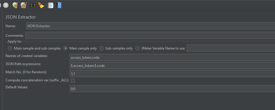 jmeter组件：JSON Extractor_默认值