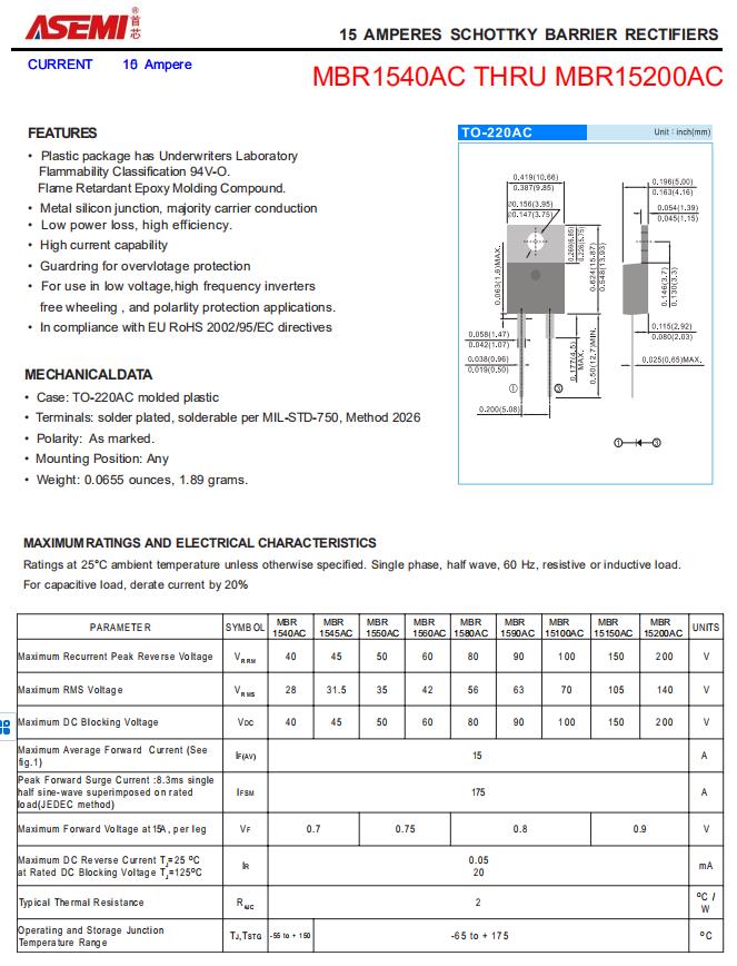 MBR15200AC-ASEMI半塑封肖特基二极管MBR15200AC_MBR15200AC_02