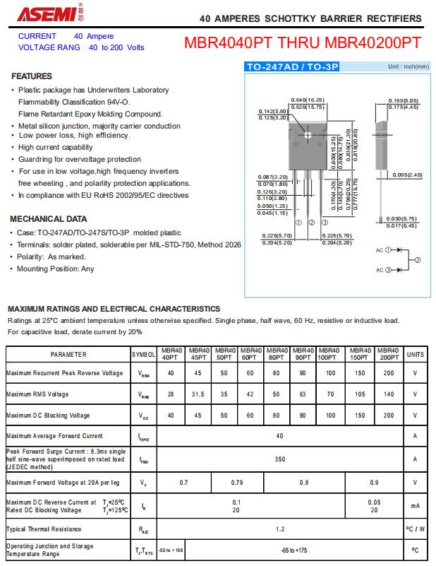 MBR40200PT-ASEMI大功率肖特基二极管MBR40200PT_ASEMI_02