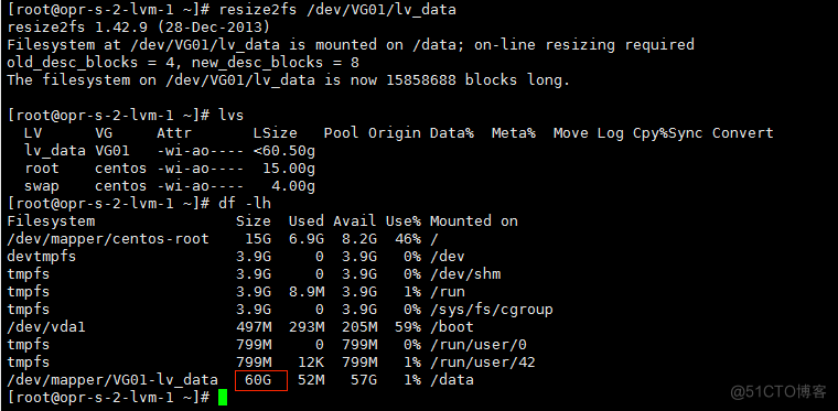 linux系统lvm脚本自动挂载以及后期lvm扩容和缩减大小_磁盘分区   挂载_03