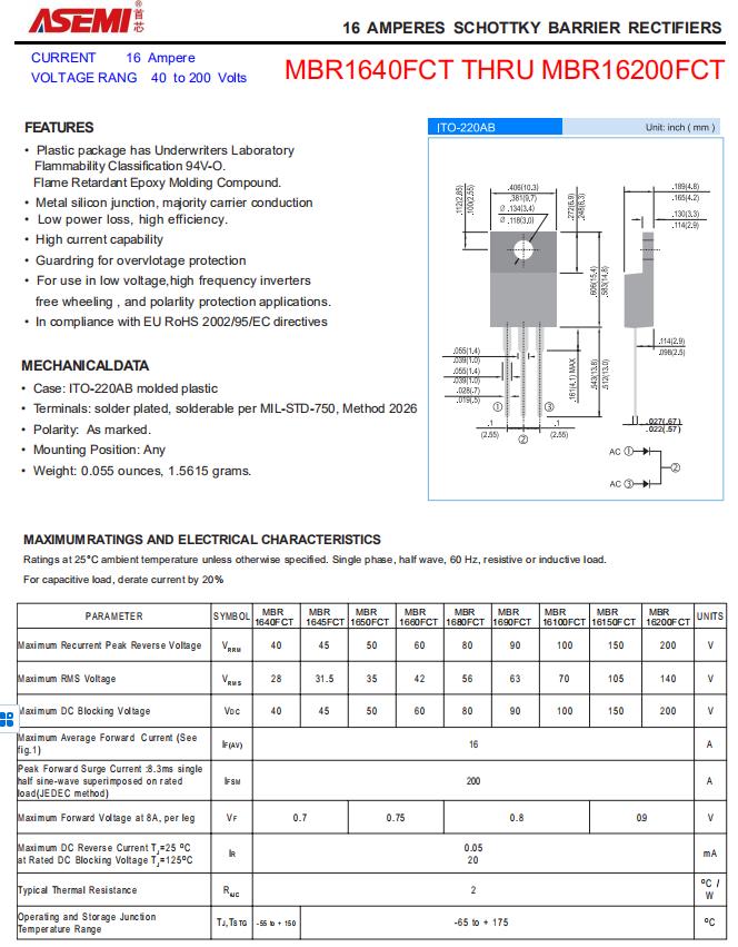 MBR16200FCT-ASEMI塑封肖特基二极管MBR16200FCT_MBR16200FCT_02