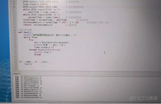 超声波测距实验​_树莓派_10