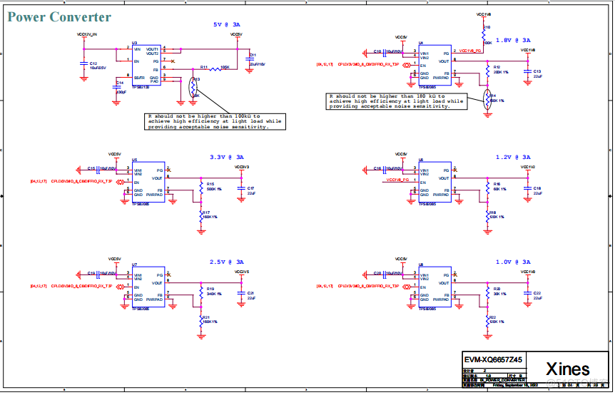 DSP+FPGA评估板 TI TMS320C6657 1.25GHz-DSP原理图_XILINX_06