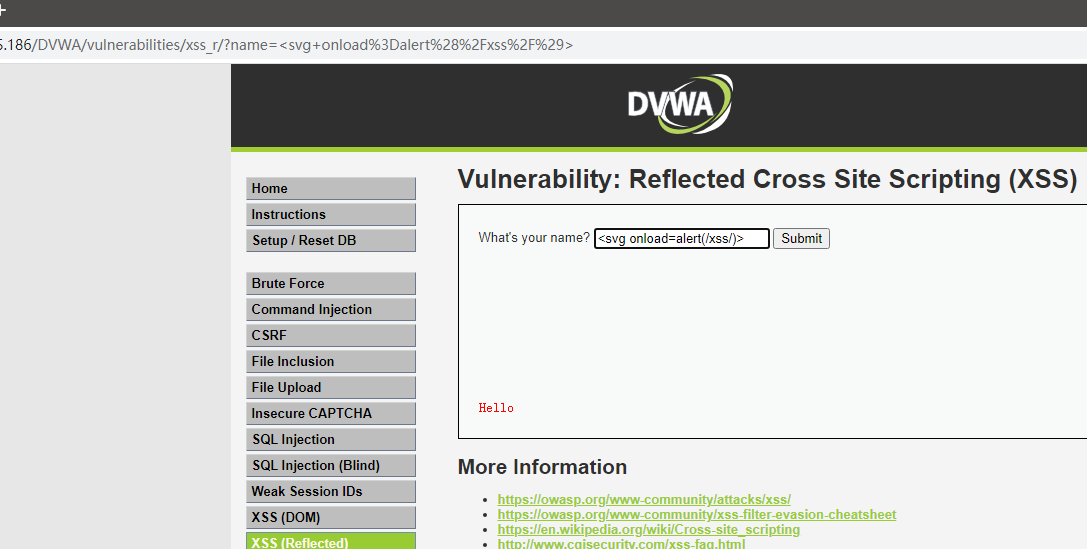 DVWA靶机-全级别测试-XSS（Reflected）_php_11